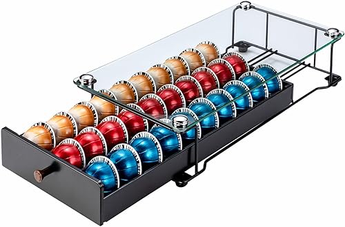 Miniatura 5 de Rice rat Vertuo - Cajón para cápsulas Nespresso con vidrio (clase 30 cápsulas) 30 cápsulas (vidrio),30 cápsulas (mentales)