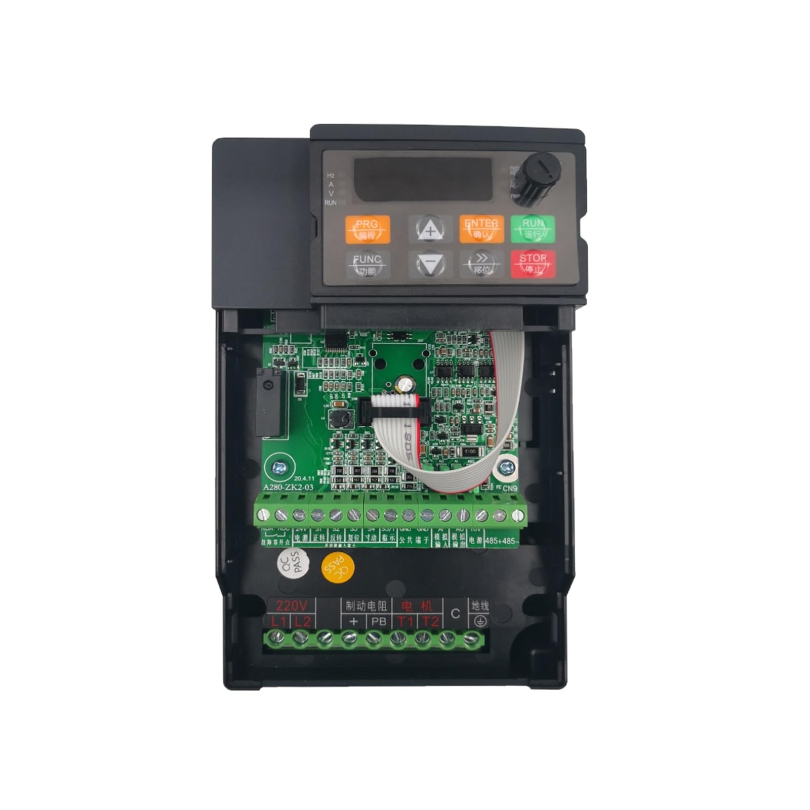 Variador de Frecuencia, Inversor de frecuencia 0.7KW 1.5KW 2.2KW AC 220 Controlador de velocidad monofásico 50HZ 60HZ Bomba solar fotovoltaica VFD(220-v 3 phase,1.5kw)
