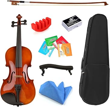 Violin 4/4 Violin with Bow String Shoulder Rest for Beginner Students Size: 3/4