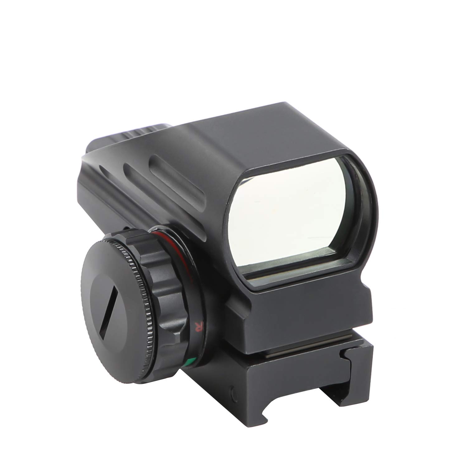 Red & Green Dot Sight, 4 Reticles Reflex Sight Fits Picatinny Rail, Brightness Adjustable