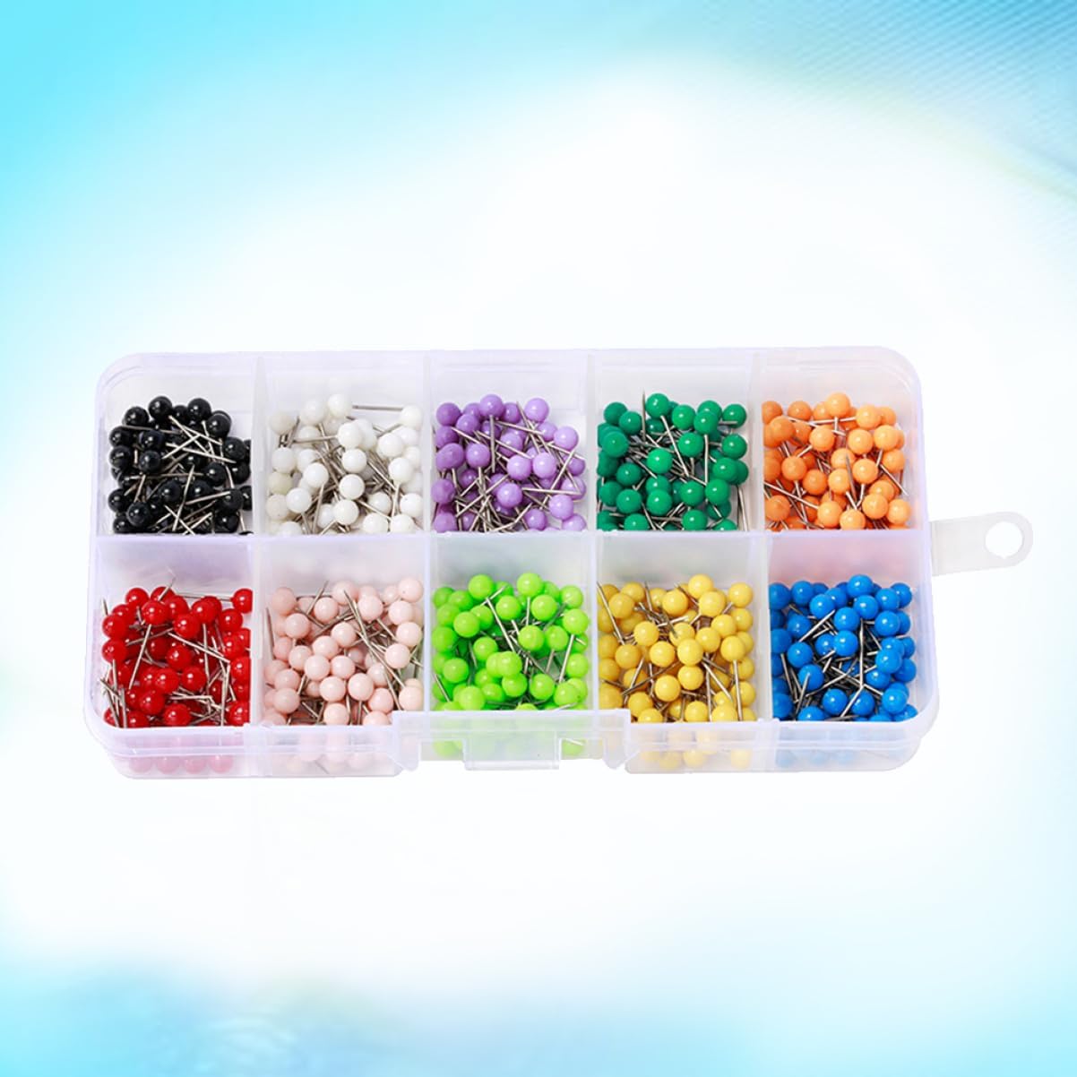 500pcs Colorful Straight Head Pins Quilting Pins Set Plastic Pearl Ball Head for Sewing Dressmaker Craft Decoration Each