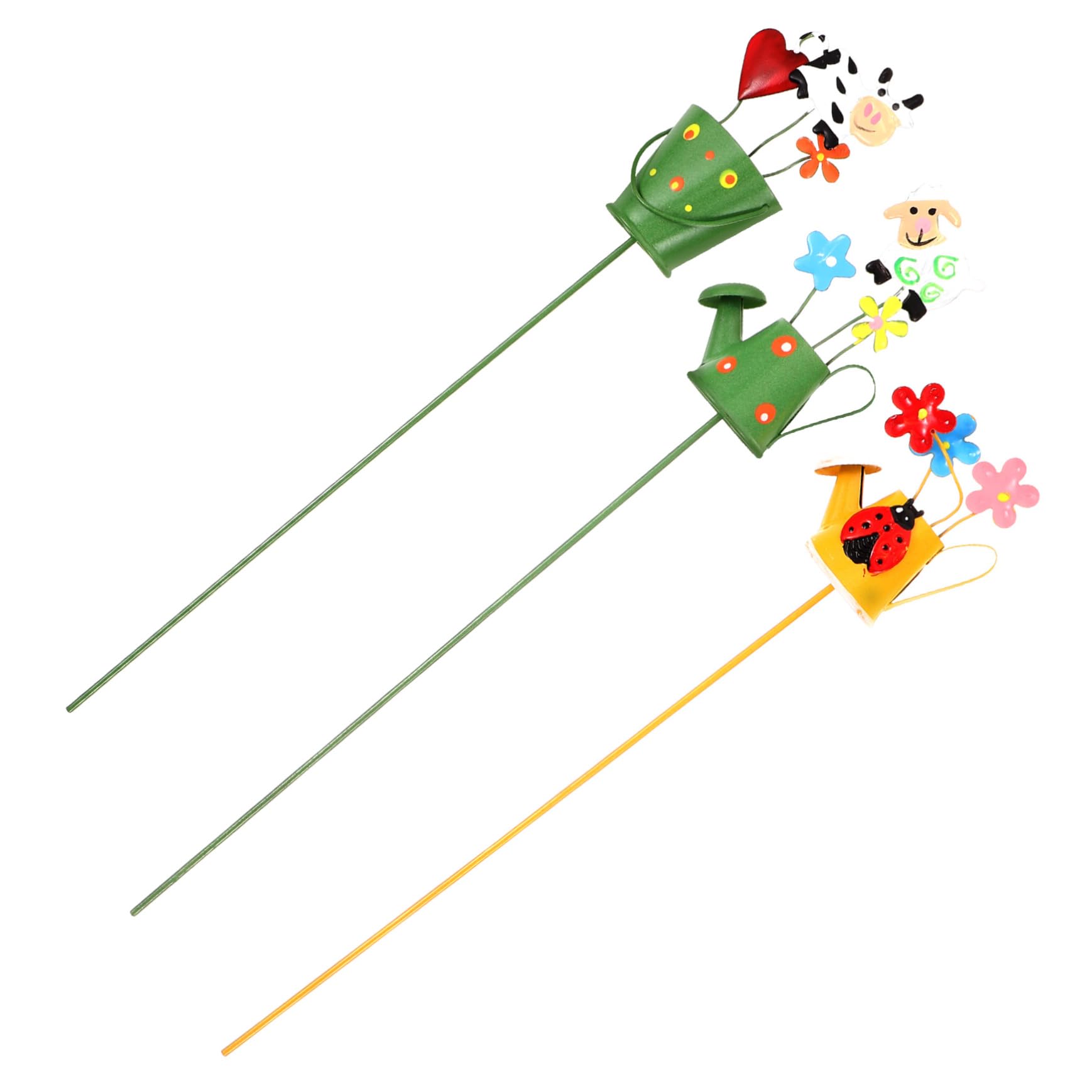 Toyvian 5 Sätze Gartenstecker Wetterfeste Gartenornamente Eimer Und Gießkanne Form Für Gartendekoration Für Blumenbeete Für Gartenliebhaber 3 Stücke * 5