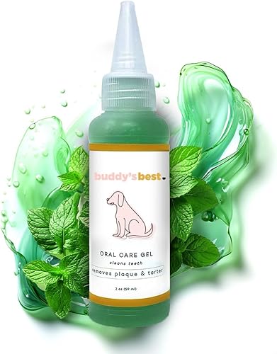 Buddy's Best Cuidado dental para perros, pasta de dientes para perros, gel de cuidado bucal para limpieza de dientes y aliento fresco, formulado