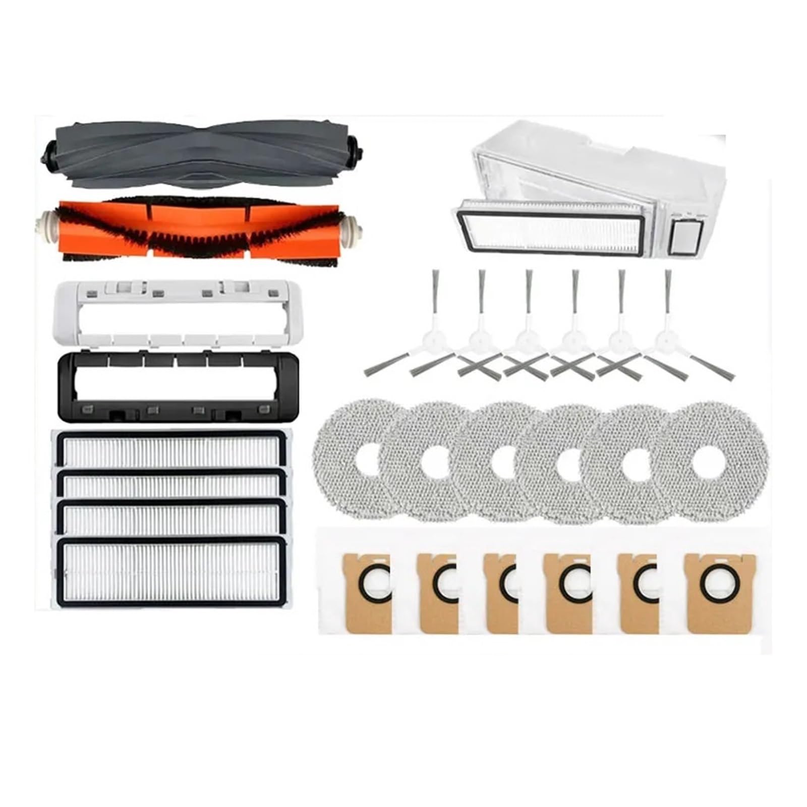 Kompatybilny Kompatybilny z Xiaomi Robot Vacuum X10+ / X10 Plus B101GL Części zamienne Akcesoria Główna szczotka boczna Filtr Hepa Worek na kurz Ściereczka do mopa(Red)