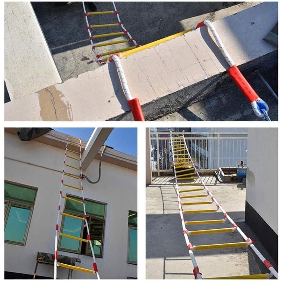 Échelle de corde de secours incendie avec mousquetons pour balcon - 7