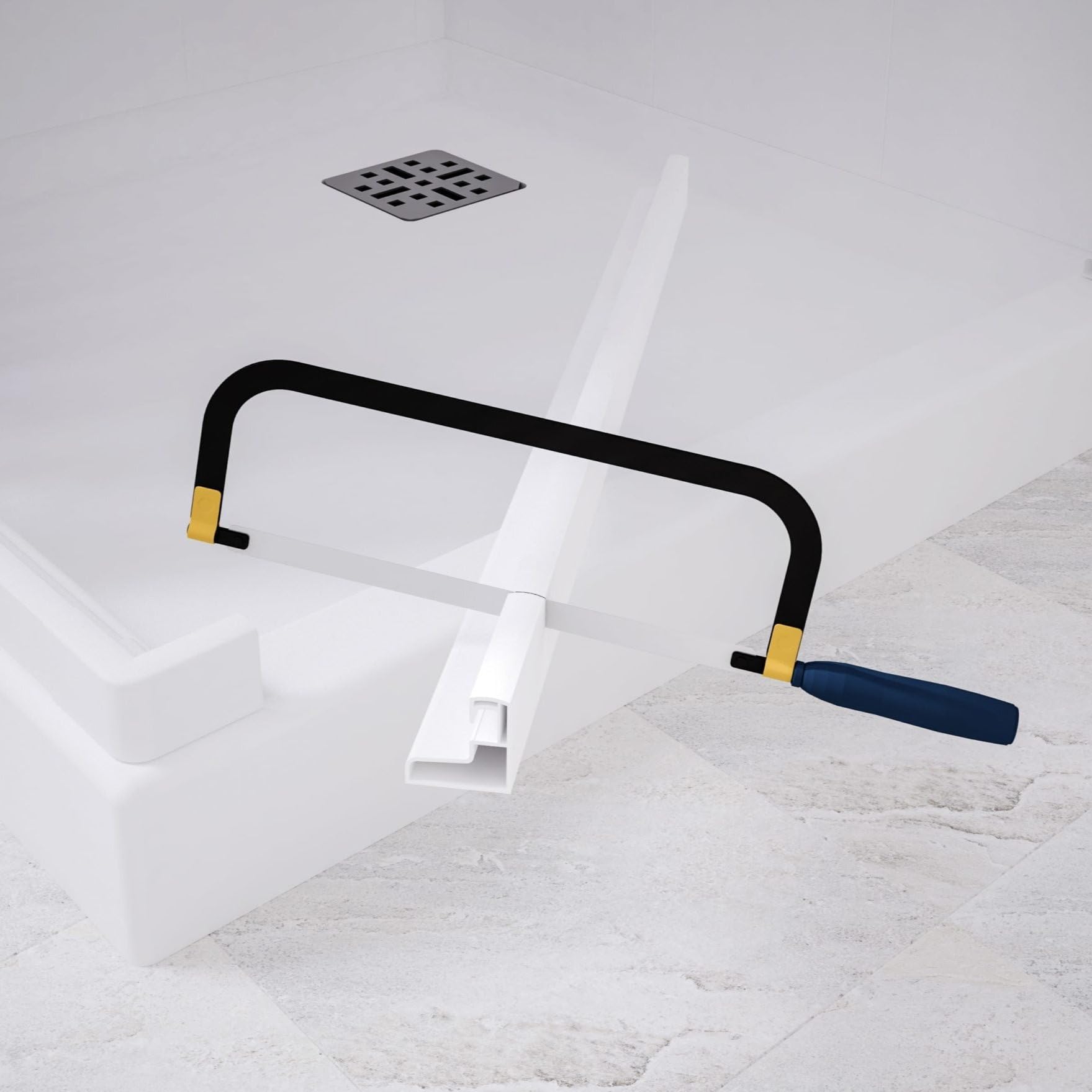 Forte Box Doccia "Acril" con apertura angolare in acrilico con profili in PVC riducibile "Made in Italy" (bianco, 70x90 cm)