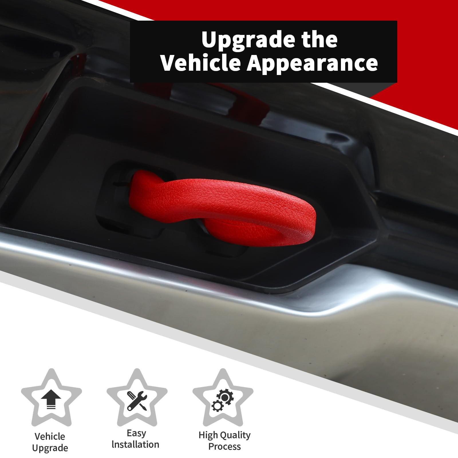 Front Tow Hook Cover For Chevy Silverado 1500 (2007-2024) - Red Trailer Hitch Accessory - View #11