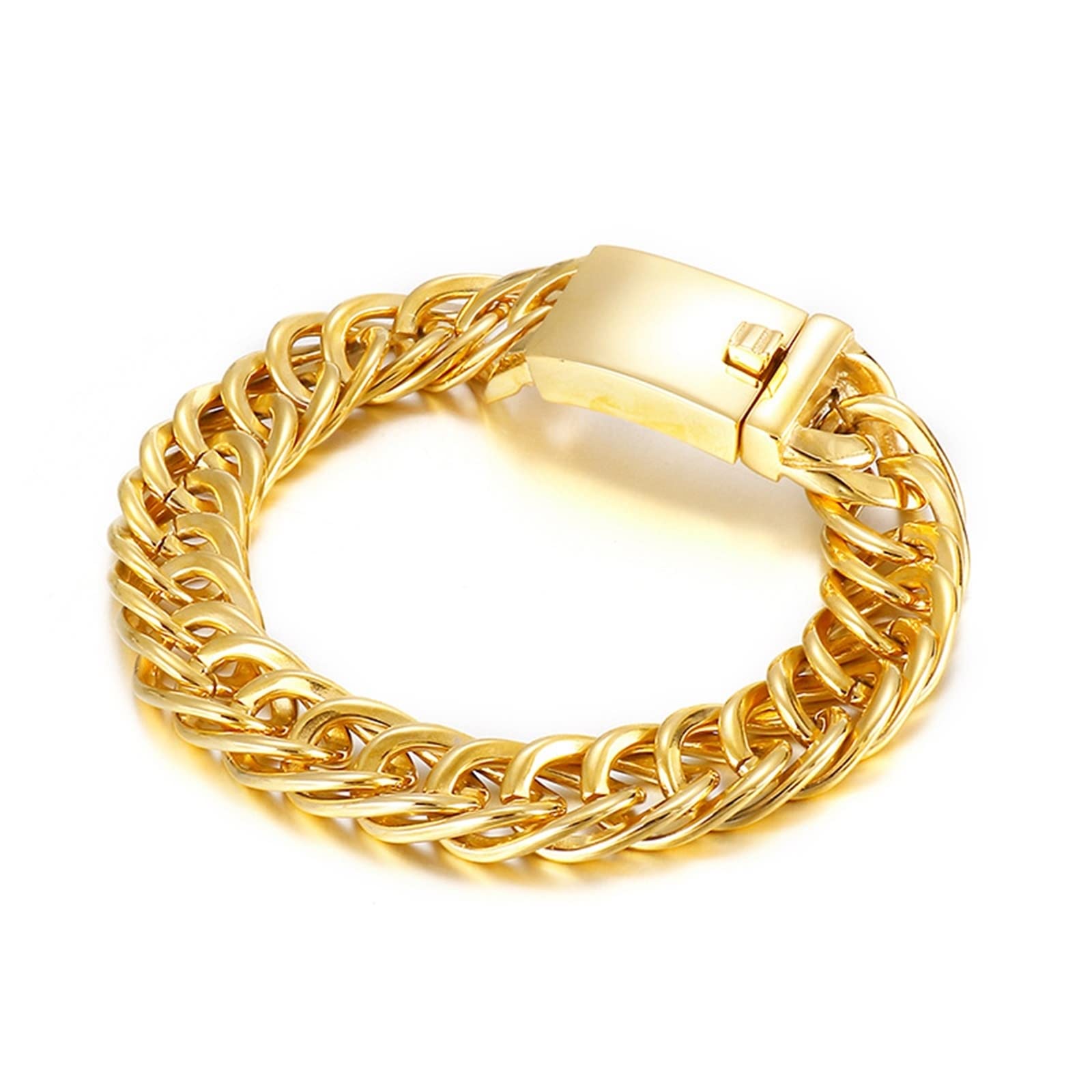 Armbänder, Schmuck Männer Panzerkette Unsichtbare Doppelverriegelungsverschlüsse Stilvolles und Schlichtes Design Armband für Herren