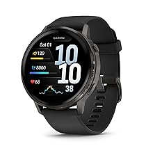 Garmin Venu 4, 45mm, Smartwatch per il fitness, Display AMOLED 1,4″, Speaker e Microfono, Comandi Vocali, GPS Multi-band, Torcia, 80+ App per lo Sport, Autonomia 12 giorni (Black & Slate)
