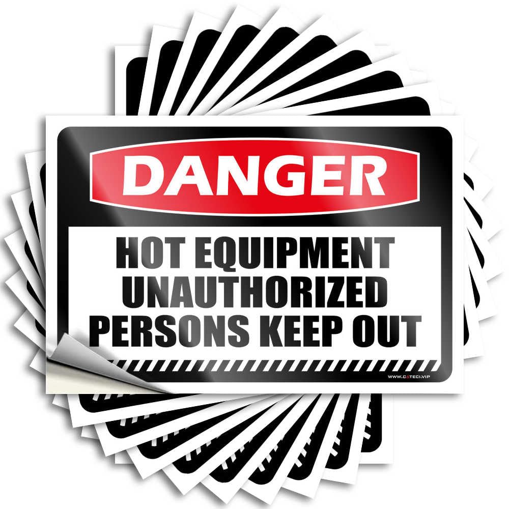 Quote Funky, Hunting Wall Danger Hot Equipment Unauthorized Persons Keep Out | Cool Bedroom Accessories(12X18CM)