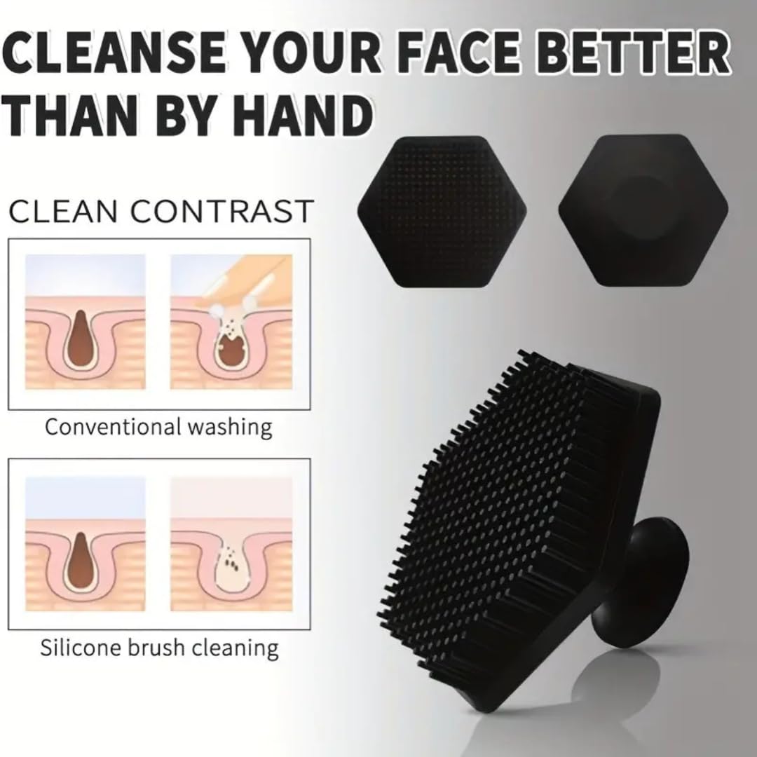 Silicone Face Scrubber, Gentle Facial Cleansing Brush & Exfoliator for Sensitive Skin, Deep Pore Cleanser, Eco-Friendly - Image 4