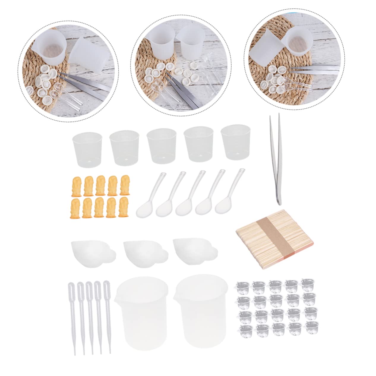 SHINEOFI 202pezzi Con Strumenti Epoxy Kit Completo Con Bacchette Tazze e Pinzette Per Creazioni Artigianali e Decorazioni Fai Da Te