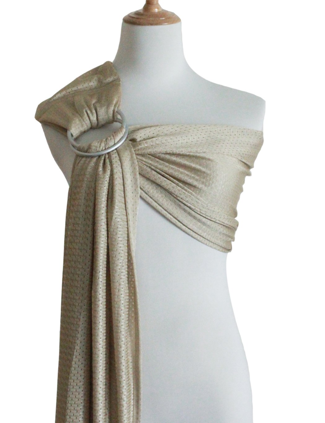 Baby Water Ring Sling Carrier | Lightweight Breathable Mesh Baby Wrap for Infant, Newborn, Kids and Toddlers | Perfect for Summer, Swimming, Pool, Beach | Great for Dad Too Champagne