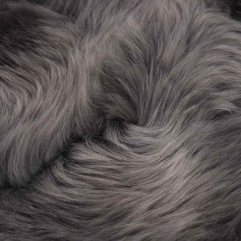 Tappeto in pelliccia di pecora grigio chiaro, 60 x 90 cm, a pelo lungo, per soggiorno, camera da letto, cameretta dei bambini, morbido, soffice, facile da pulire, antiscivolo, versatile