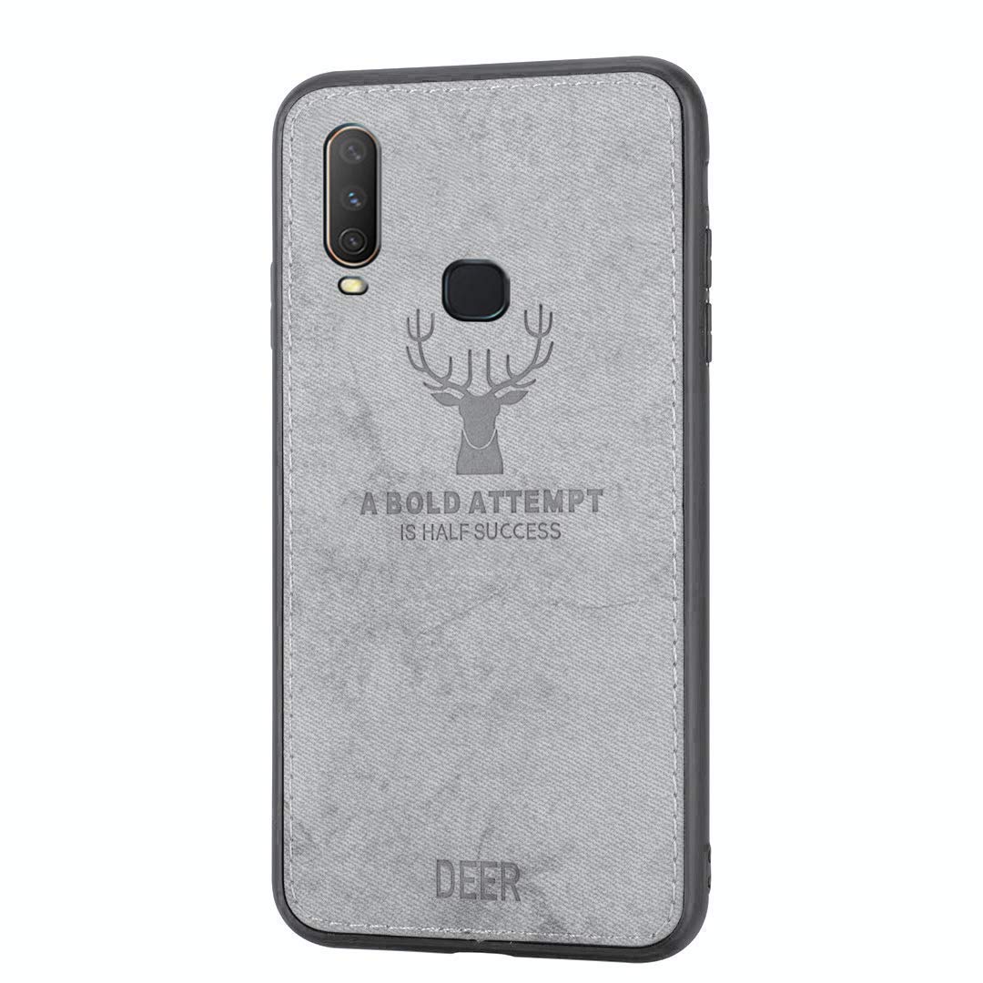 MOBILOVE Deer Pattern Cloth Texture Leather Finish Soft Fabric Case Hybrid Protective Case for | Vivo Y17 | Y15 | Y12 (D-Grey) (B082XH877C) Amazon Price History, Amazon Price Tracker