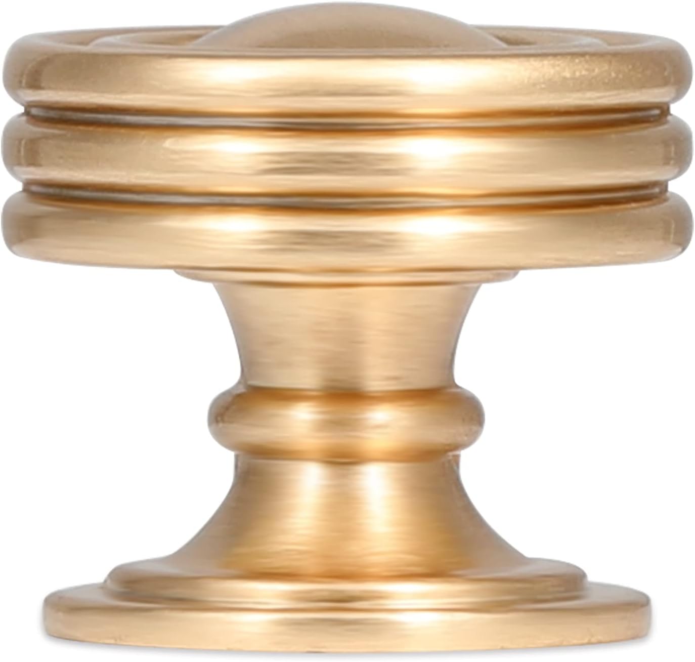Southern Hills 5pc Round Gold Knobs For Cabinets and Drawers - 1.25" Diameter (32mm) Gold Drawer and Dresser Knobs