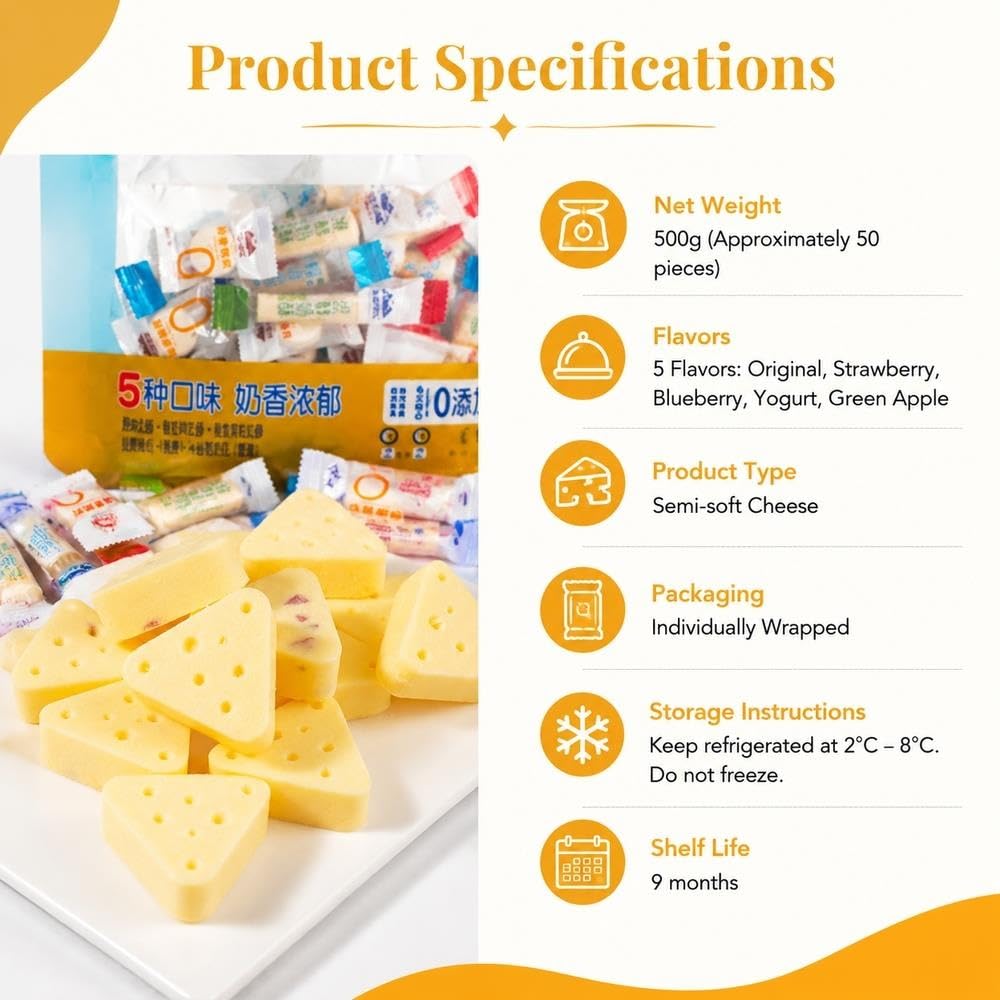 Mezcla de snacks lácteos variados de 5 sabores, 258g