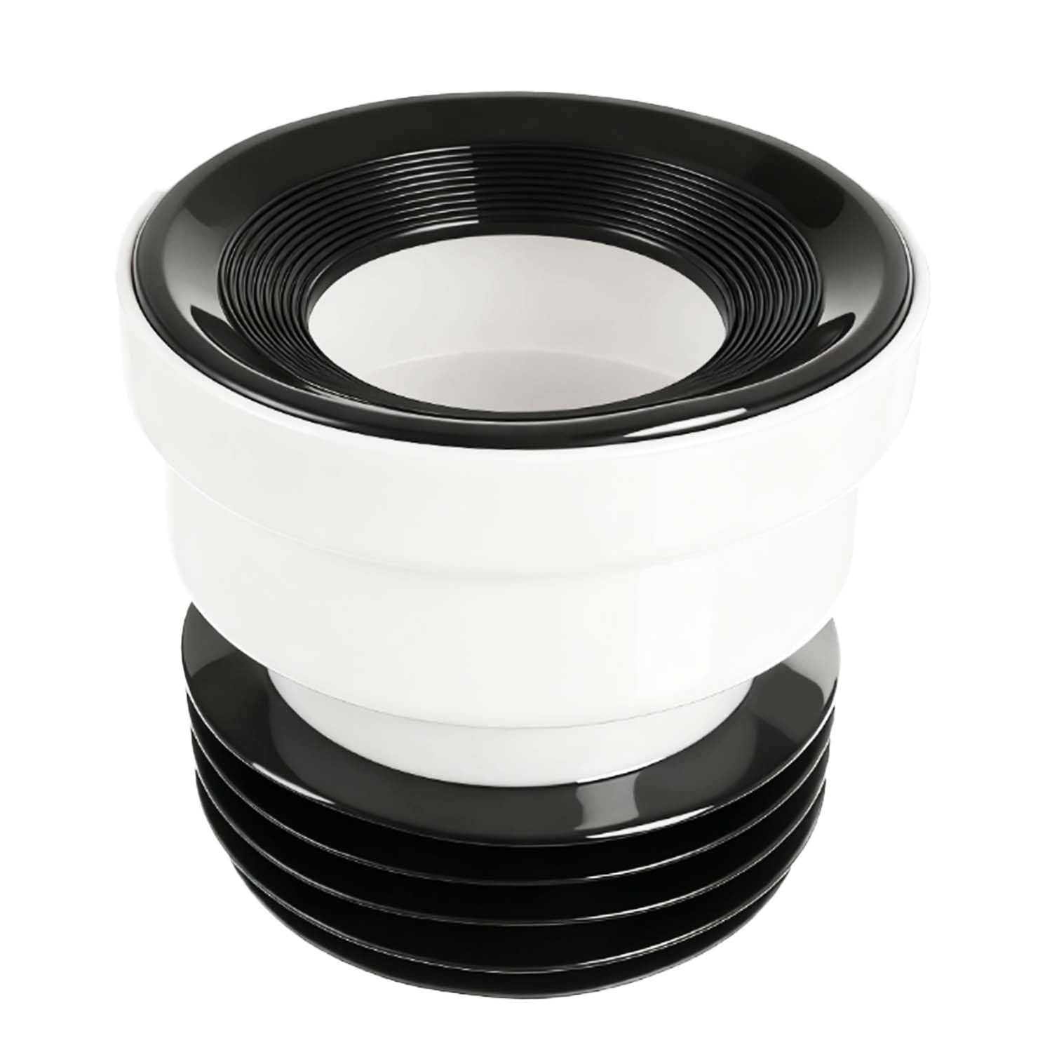 Cddcwz White, Black Straight Wc Toilet Pan Connector 4'' (100Mm/110Mm),Toilet Drain Pipe, To Wall Wc Rigid Stubby Soil Coupler Seal