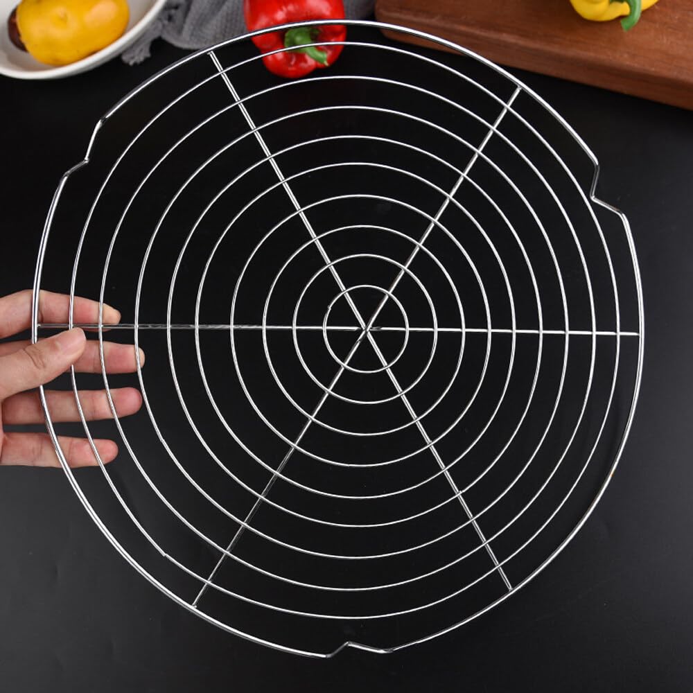 2 Griglie Raffredda Torte In Acciaio Inox 32cm - Con 6 Piedini, Per Dolci, Biscotti E Pizze - Foto 8