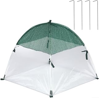 Pflanzenschutzzelt für den Außenbereich, Frostschutz, 60 x 60 x 60 cm, Kunststoff-Gewächshaus mit transparentem Design für Lichtdurchlässigkeit, Winterstrauchschutz, einfache Einrichtung