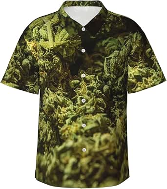 Buzz Shirts Maglietta Uomo Cotone Biologico - Ganja Yin & Yang - Tema Cannabis
