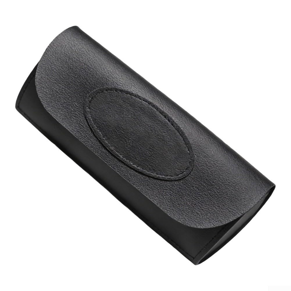 Folding Darts Case Organizer Pu Leather Carry Pouch For Steel And Soft Tip Darts With Slots For Shafts And Flights Black(Black)