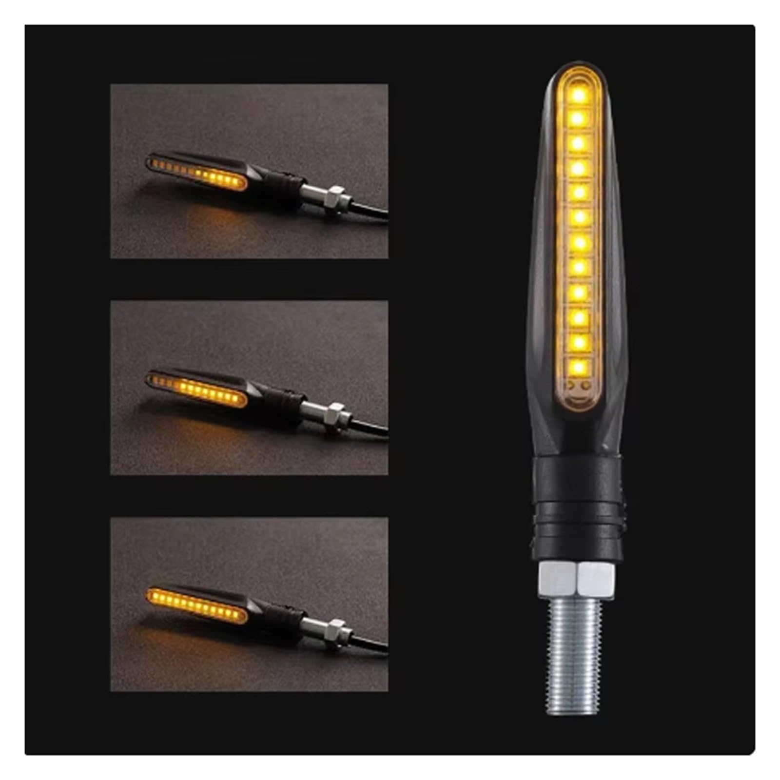 Fanale posteriore per moto Indicatori Di Direzione A LED Per Motociclette, Indicatori Di Direzione, Luce Di Stop, Luce Di Coda Posteriore Lampeggiante, DRL Fanale Posteriore Moto(4 Pcs)