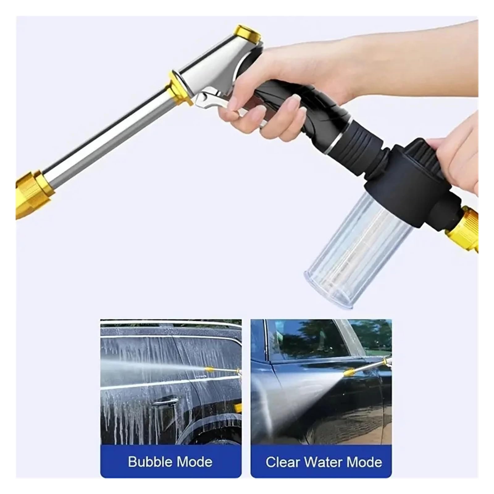 Pistola De Agua Alta Presión For Lavado Coches, Boquilla Manguera Jardín 3/4, Rociador Con For Riego, Herramienta Limpieza Del Hogar, 1 Ud PrevencióN De Fugas De Alta PresióN