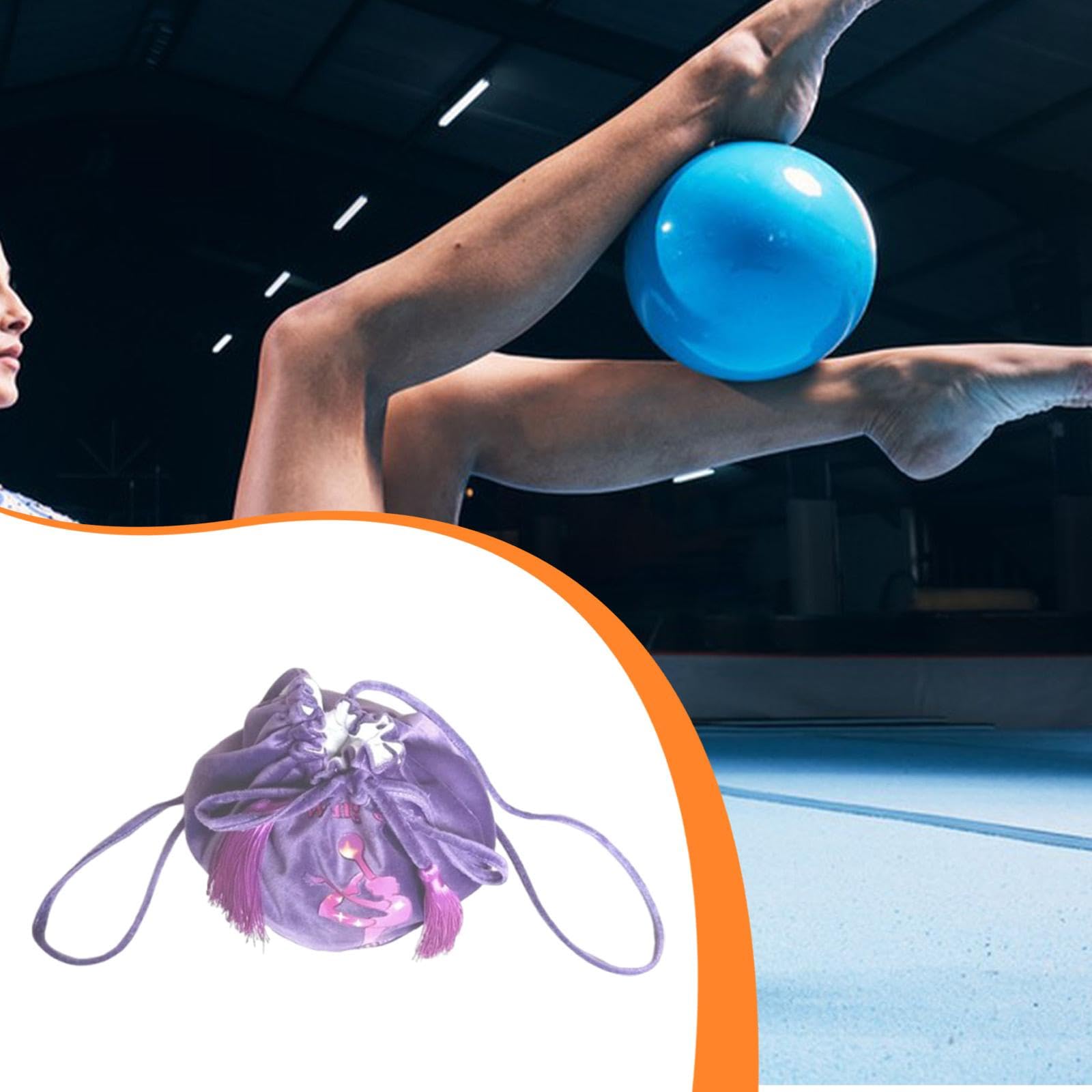 Qianly Mochila con Cordón para Gimnasia de Terciopelo Bolso Impreso para Balones Saco de Almacenamiento con Correa Ajustable Bolsa Ligera para Equipos