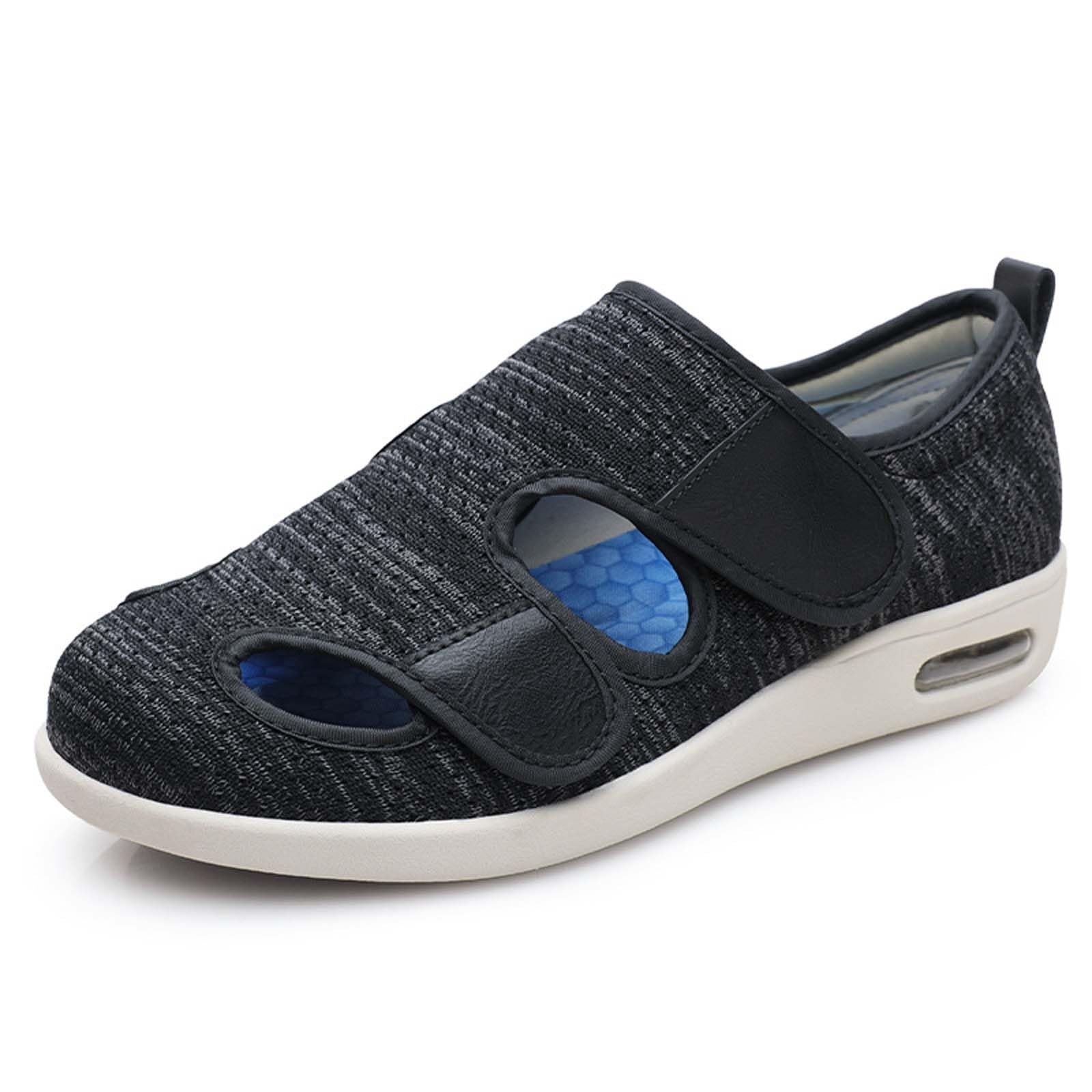 Buty dla diabetyków, buty o bardzo szerokiej szerokości Kobiety Mężczyźni, buty medyczne na opuchnięte stopy, ortopedyczne buty dla diabetyków z pianką zapamiętującą kształt Regulowane buty do chodzen