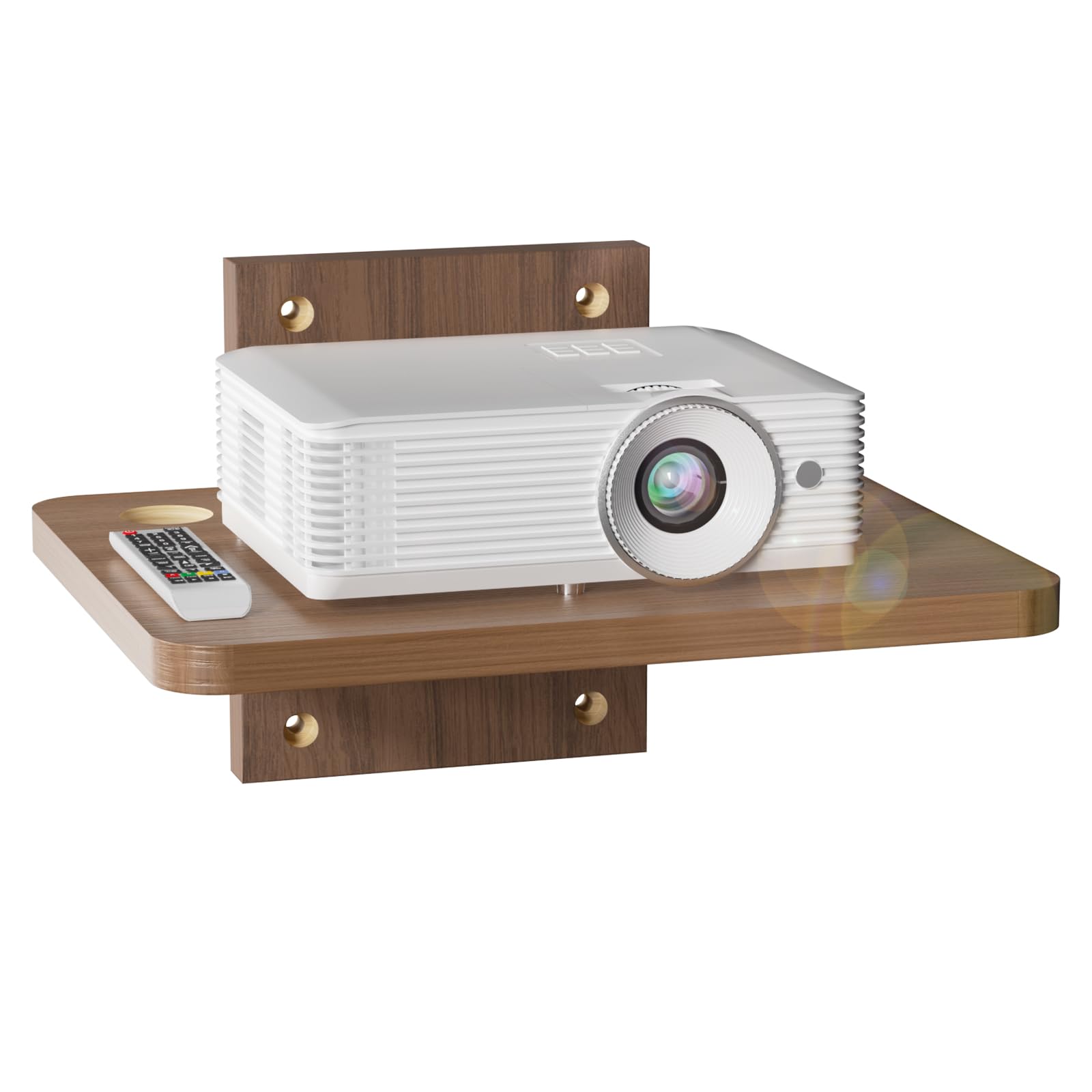 WALI Floating TV Shelf, 1 Tier Projector Shelf for DVD Players, Routers, Game Consoles, Cable Boxes, Living Room Decor Accessories, Wall Mount Shelves