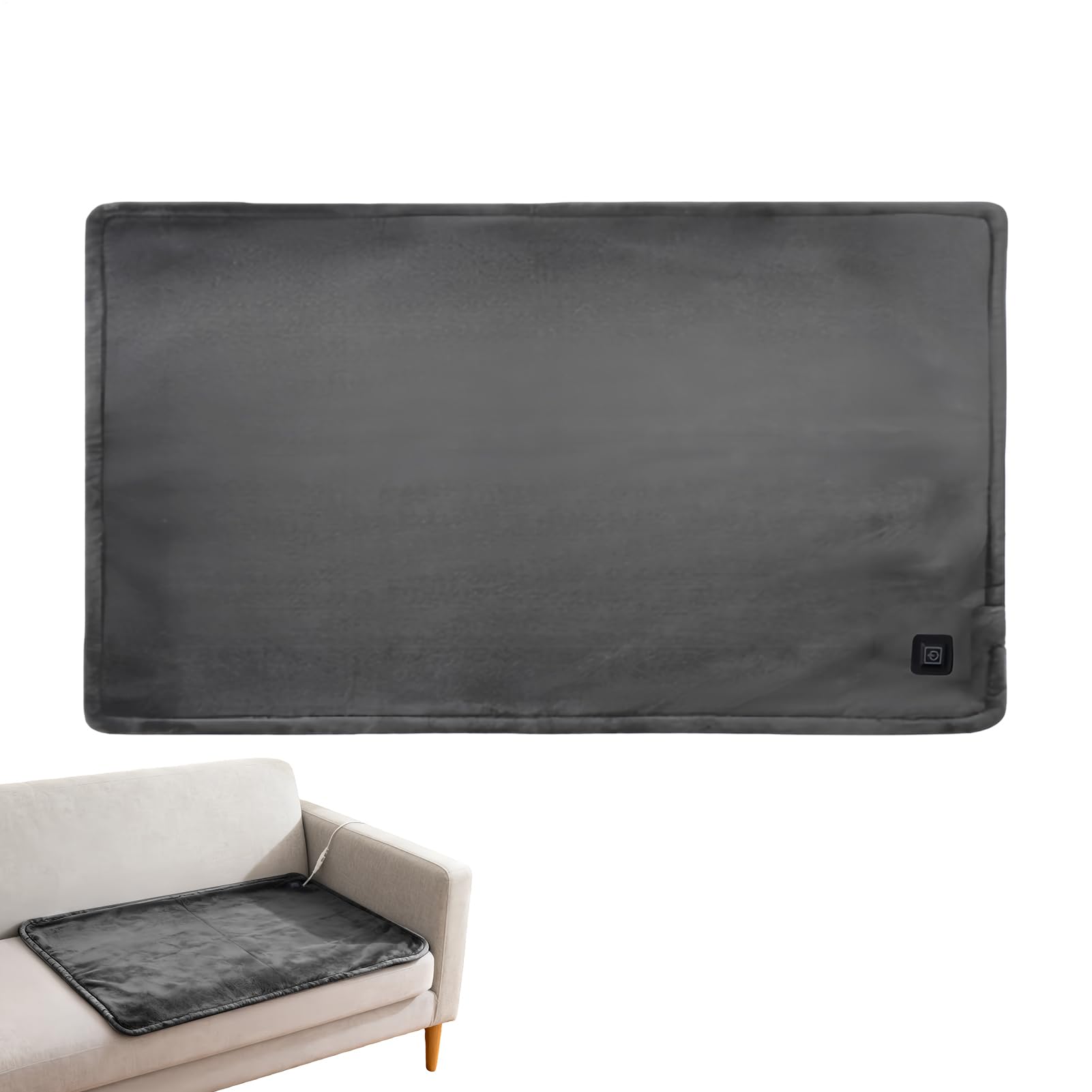 Alfombrilla calefactora de espalda – 70 x 45 cm 6 zonas 5 V cómoda manta calefactora | Mantas de calentamiento invernal, para sofá, sofá, casa, dormitorio, oficina, calor equilibrado y una acción de
