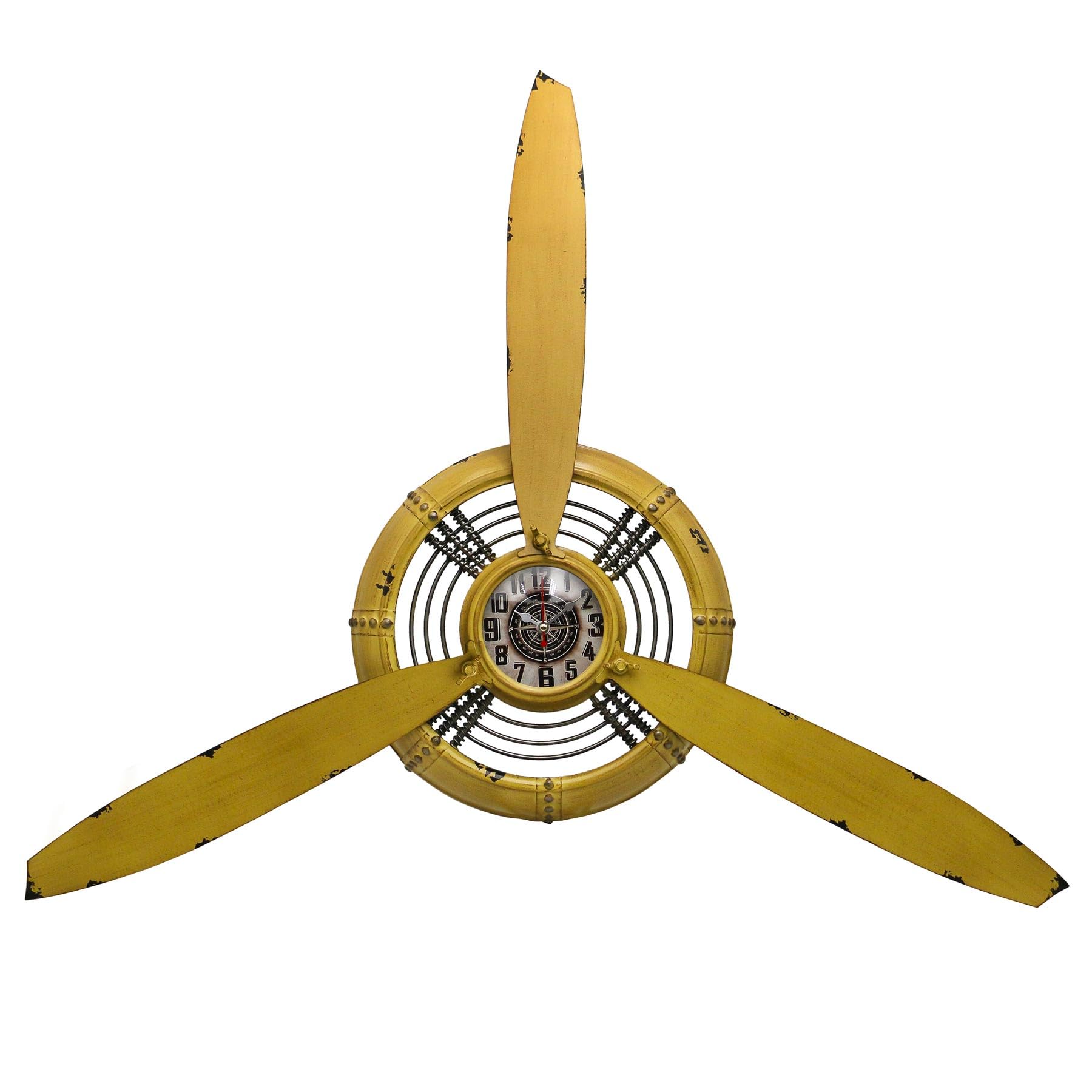 YOUKI Vintage Airplane Decor,Airplane Propeller Wall Decor Aviation Gifts,Aviation Wall Clock,Wall Sculptures Battery Operated