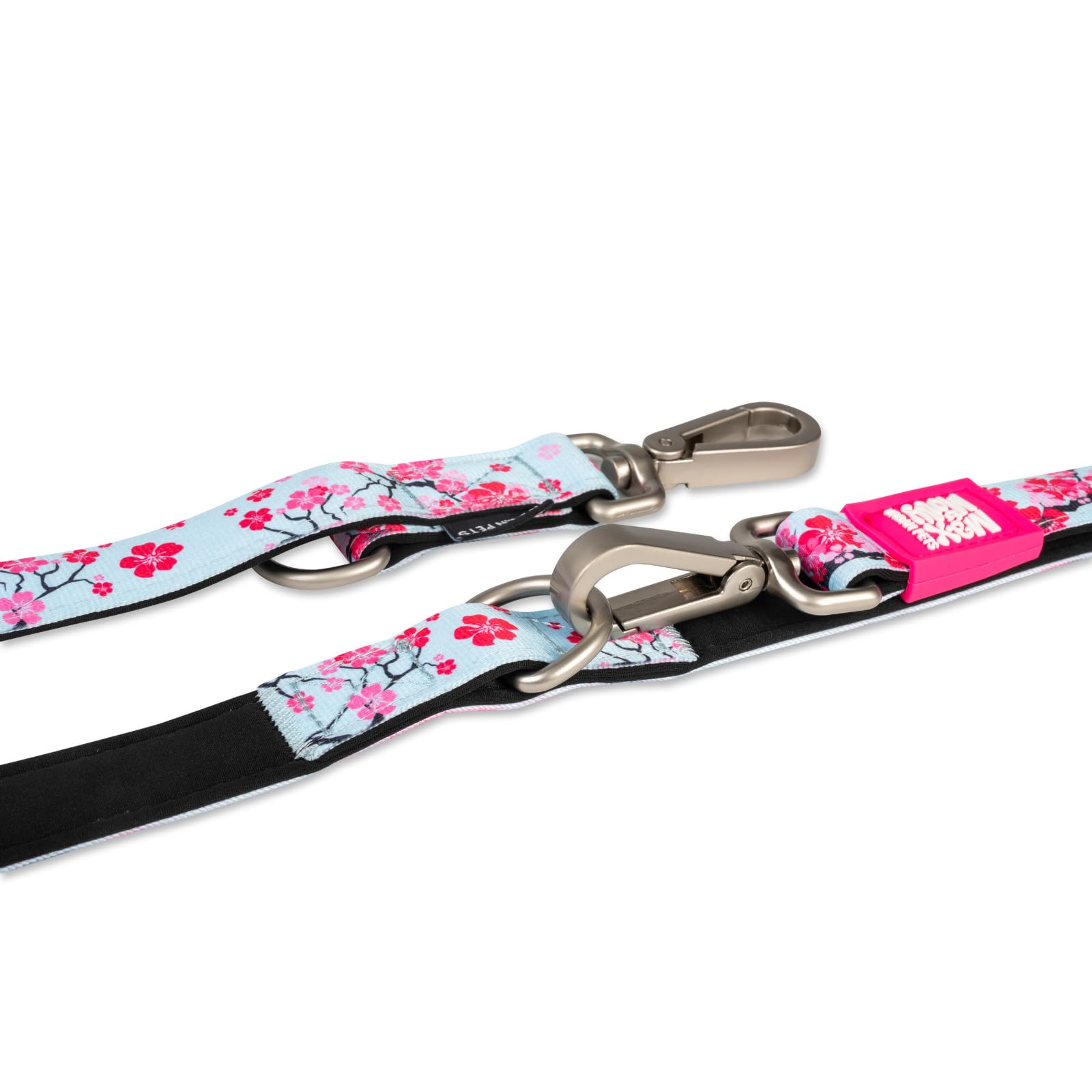 Guinzaglio Multifunzione Max & Molly 2m | Con 2 Moschettoni | Tracolla Imbottita | Per Cani Cherry Bloom - Foto 4