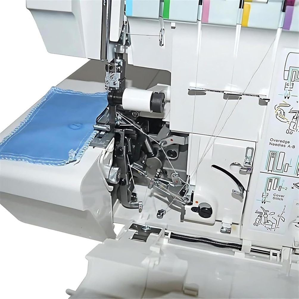 Cyfrowa regulacja ciśnienia Overlock Coverstitch, maszyny do szycia, przemysłowa maszyna overlock z regulowaną długością ściegu