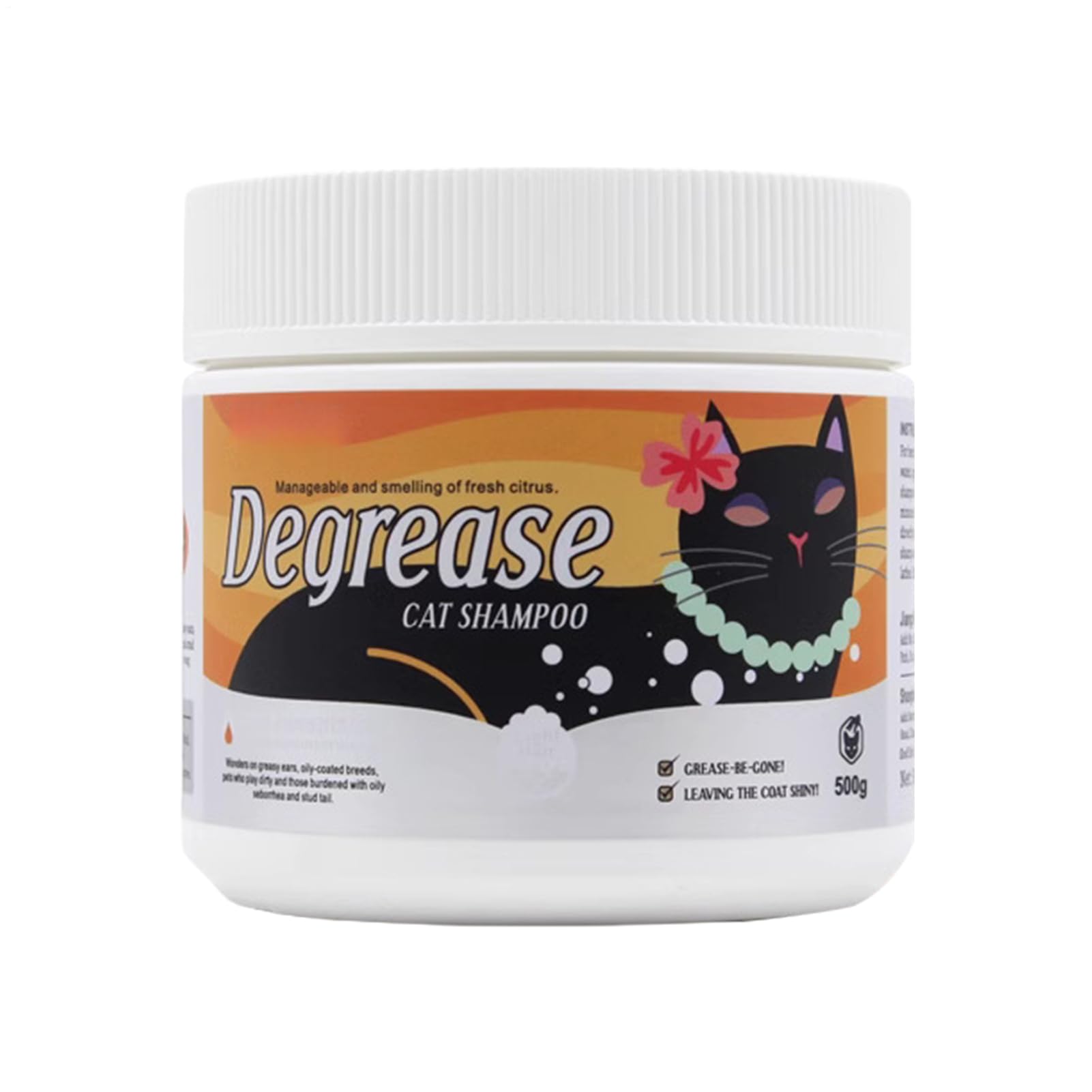 Champú para Gatos Sin Pelo,Crema Limpiadora para Cola y Barbilla - Champú en Crema Hidratante 500G para Barbilla Negra Aseo Diario Mascotas Higiene Baño Rutina