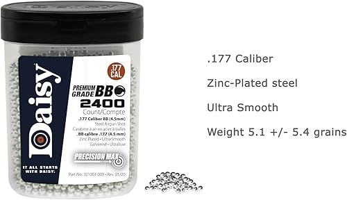 Miniatura 3 de Daisy Premium Grade .177 Cal, 5.1 granos, BBS chapado en zinc, 2400 unidades