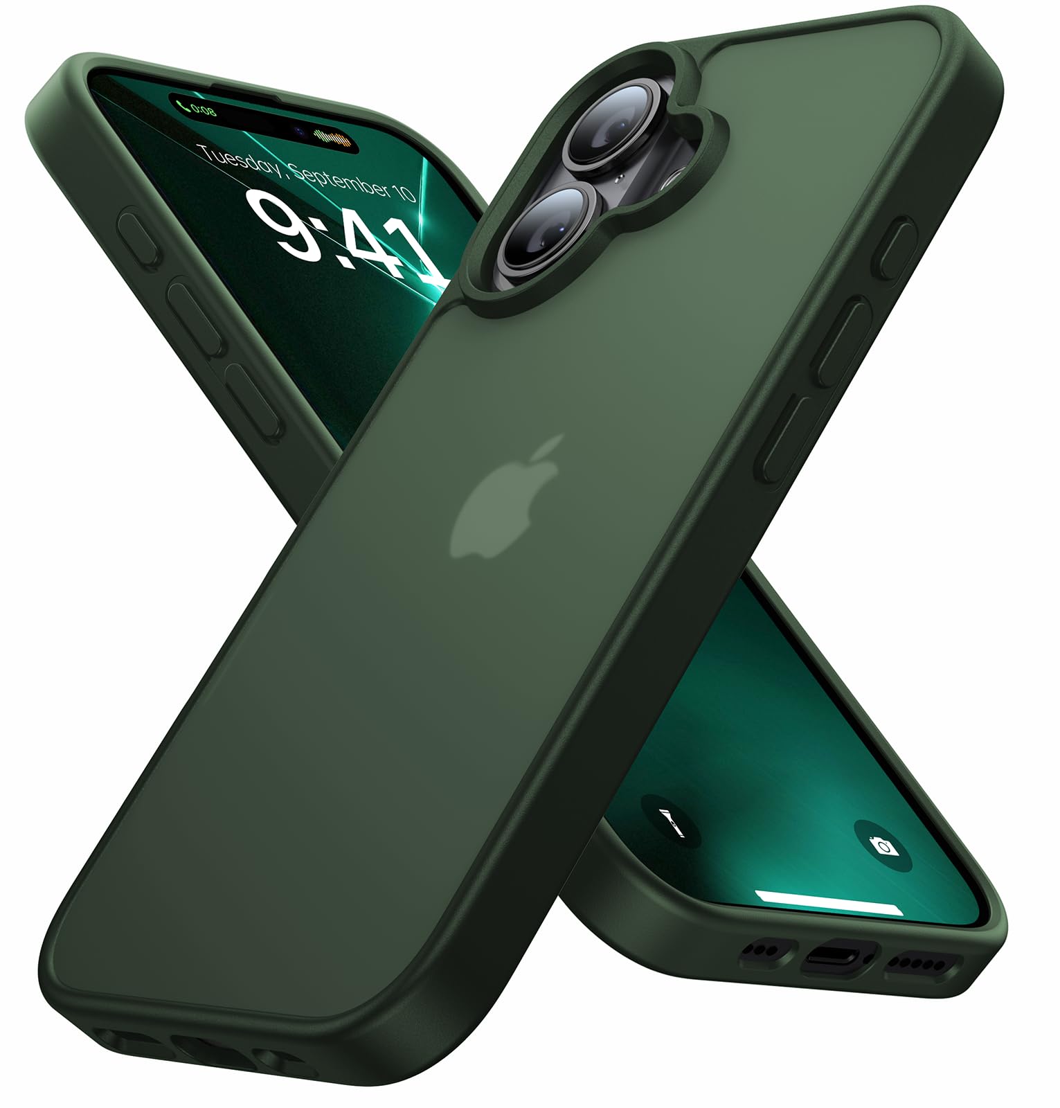 Eastinbox Custodia per iPhone 16 [protezione contro le cadute di grado militare da 4,6 m], custodia per iPhone 16 antiscivolo, antigraffio, sottile opaca satinata, custodia per iPhone 16 da 6,1