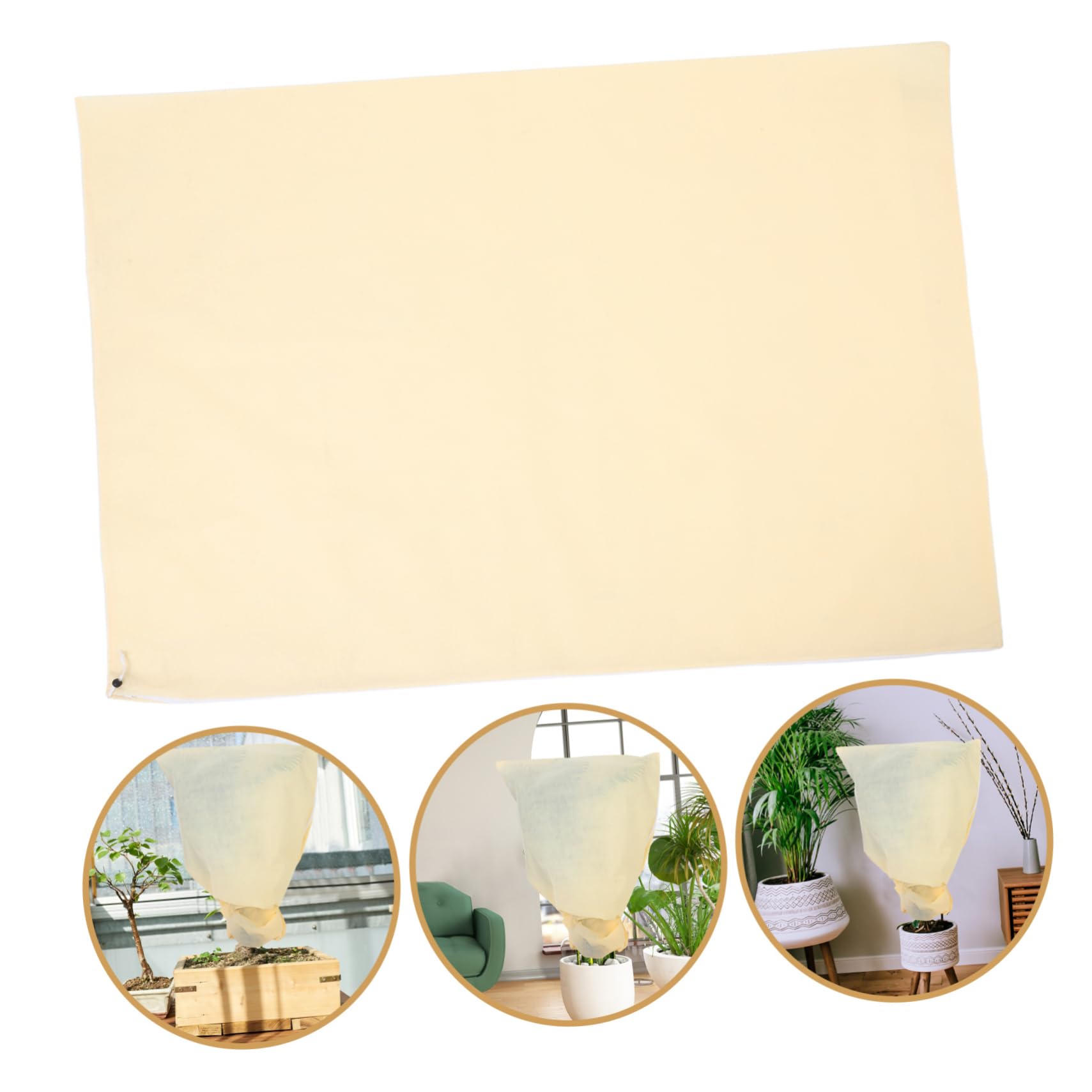 Sosoport Copripiante Antigelo per Piante 2 Pezzi, Color Khaki | Tessuto Non Tessuto, Installazione Rapida con Coulisse, per Cespugli e Siepi in Giardino D'inverno