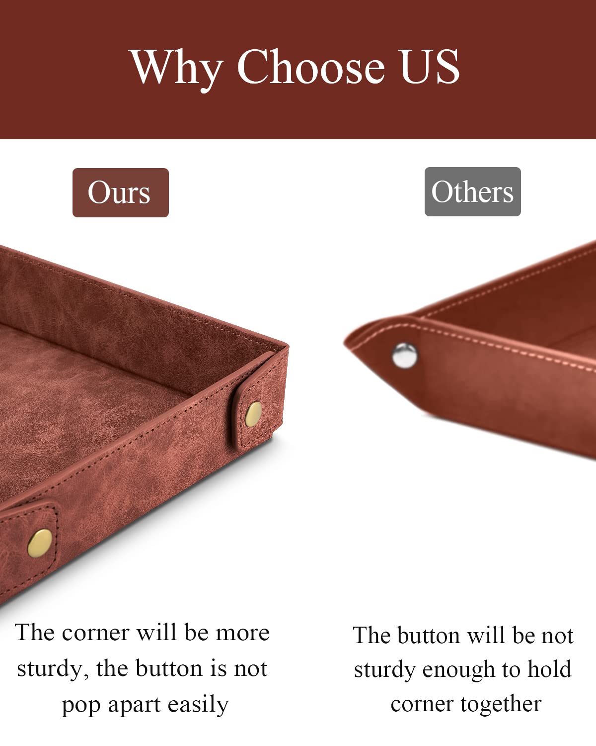 Amazon.co.jp: CASIRENA Faux Leather Valet Tray Organizer for Men -  Catch-All Tray, Entrance Table Key for Wallet, Watch, Coin Exchange, Phone,  Dresser, EDC Dump Jewelry, Bedside Nightstand, Desktop Catch Call Tray :