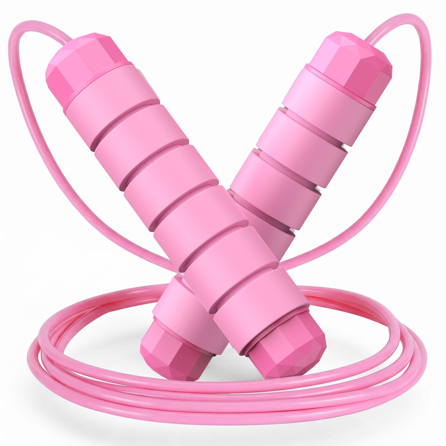 Jump Rope, Tangle-Free Rapid Speed Jumping Rope Cable with Ball Bearings for Women, Men, and Kids, Adjustable Steel Jump Rope with Foam Handles for Home Gym Exercise Fitness Workout Equipment &amp; Slim Body