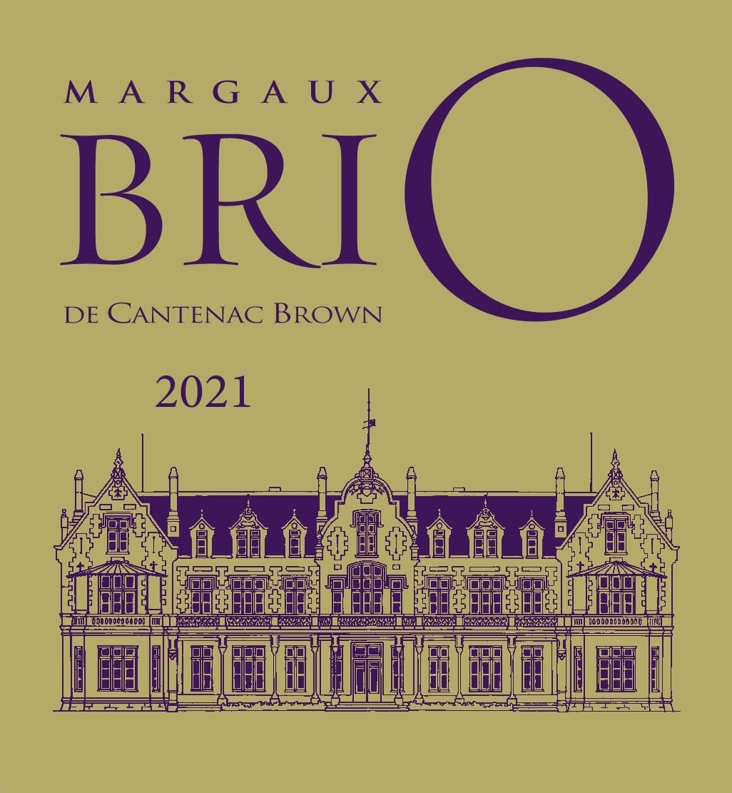 BriO de Cantenac Brown AOP Margaux 2021 - Vin Rouge Bordeaux Bouteille 75cl - Millésime Exceptionnel Rive Gauche - Cadeau Prestige