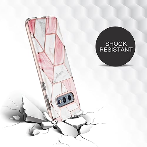 Miniatura 5 de Asuwish Funda de teléfono para Samsung Galaxy S10e, híbrida, de lujo, lindo mármol, a prueba de golpes, cuerpo completo, duro, resistente,
