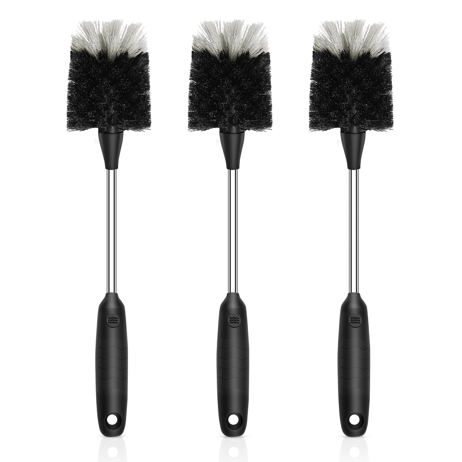 SetSail Bottle Brush of 3 Pack 13-in Long Stainless Steel Handle Water Bottle Cleaner Brush Non-Slip Grip Bottle