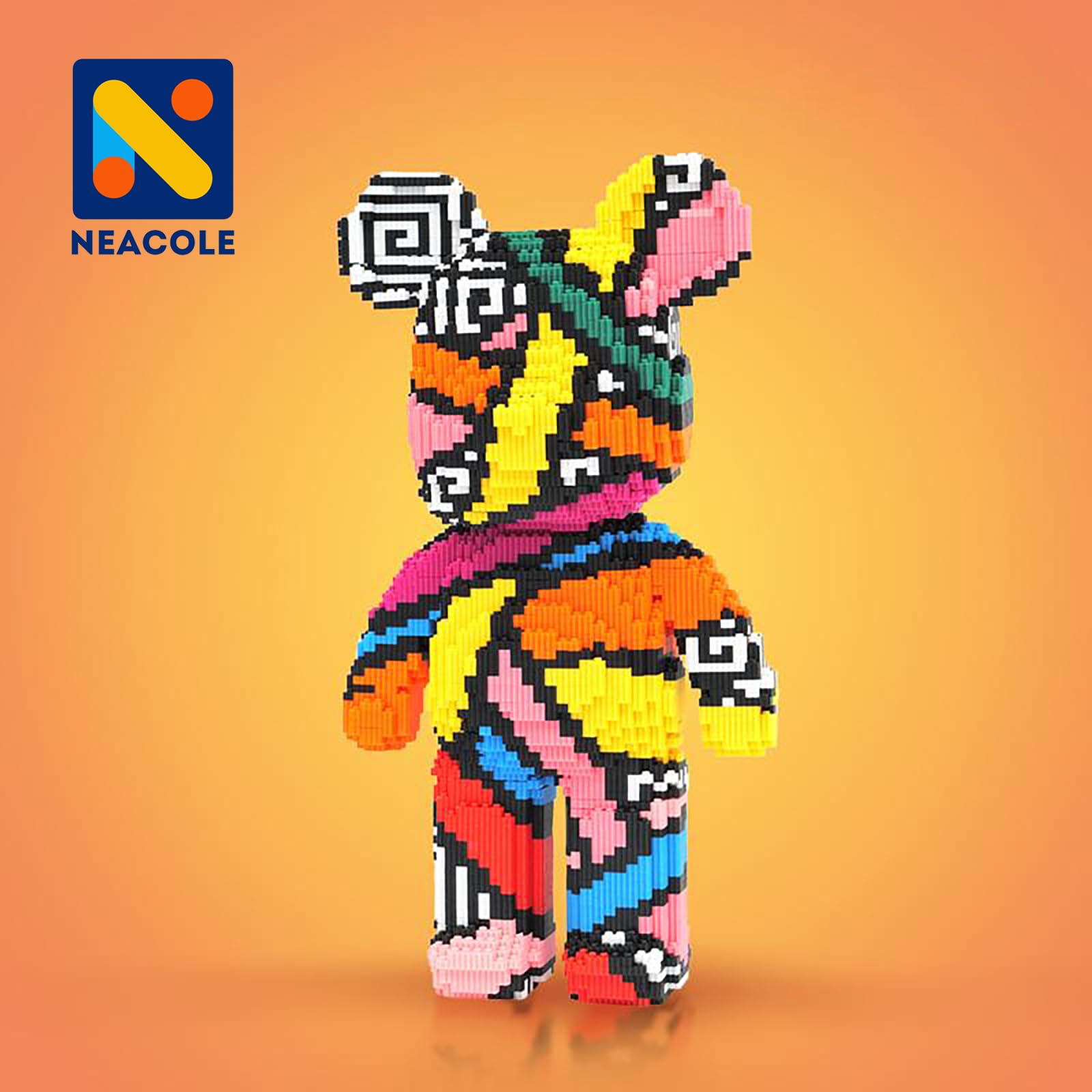 Neacole Bloques de construcción de oso (7220 unidades) 43/46 cm, bloques de construcción de animales micro 3D para adultos y niños, decoración del hogar y la oficina, regalos de cumpleaños y día de - 5
