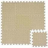 LittleTom Alfombras Puzzle para Bebé Alfombrilla Suelo Goma EVA Beige Puntos