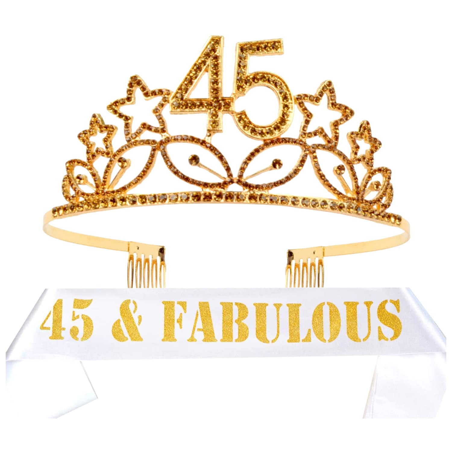 Amazon.com: MEANT2TOBE 45th Birthday Sash and Tiara for  display picture 2