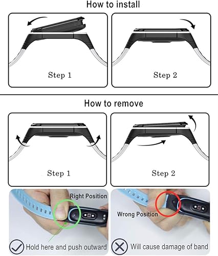 Miniatura 5 de Replacement Band Strap for Xiaomi Mi Band 5Mi Band 6Mi Band 7Amazfit Band 5 Fitness Tracker Smart Bracelet Wristband Rubber