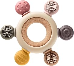 Baby Teething Toys fo 0-12 Months, BPA Free Baby Teether Sensory Toys for Babies Newborn Infant Toy's Gifts for 1 One Year Old Baby Boys Girls (Multicolor)