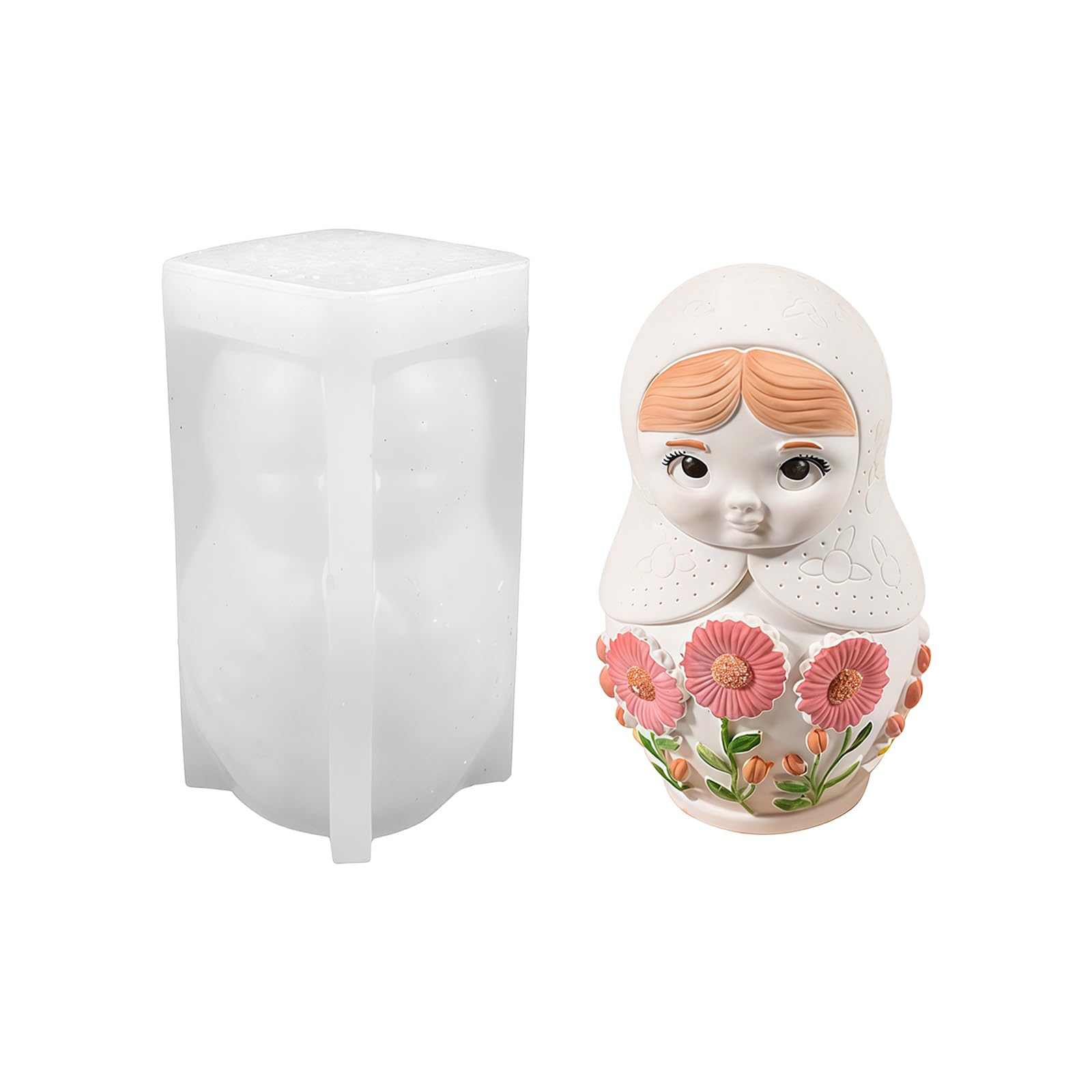 Msioytog Flexible Silicone Making Crafting Unique Styles Aromatherapys Russian Doll